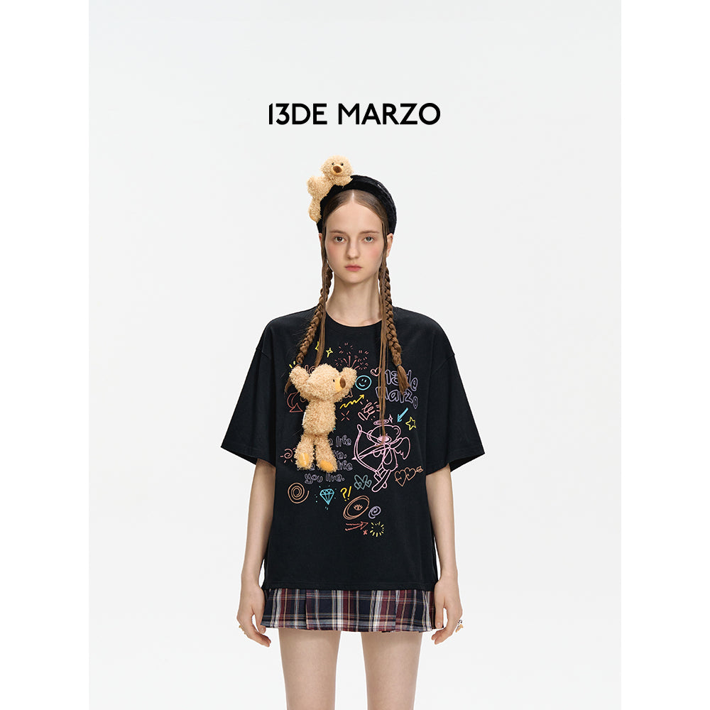 13De Marzo Doozoo Slang Skirt T-Shirt Black