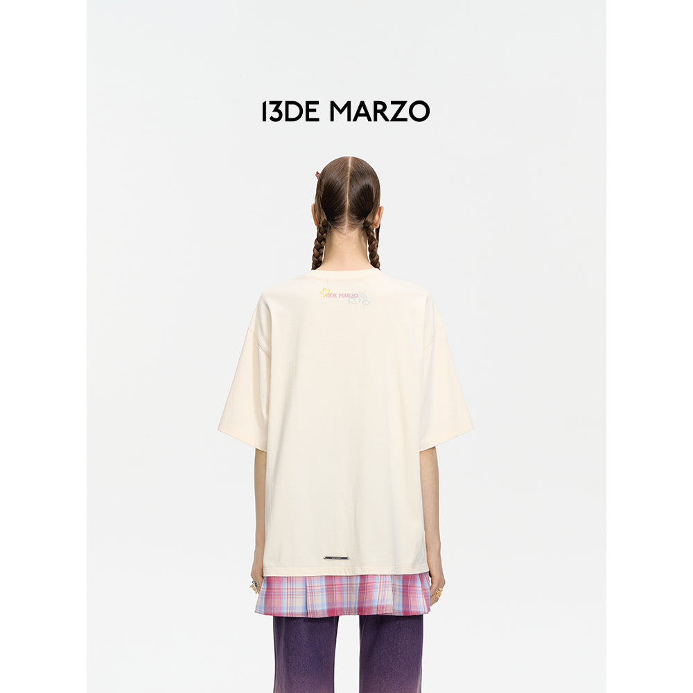 13De Marzo Doozoo Slang Skirt T-Shirt Cream
