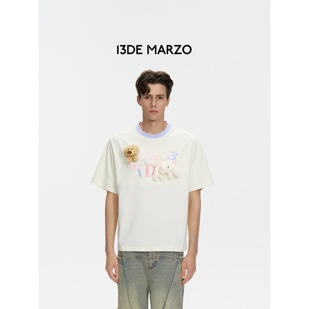 13De Marzo Doozoo Crayon Logo T-Shirt White
