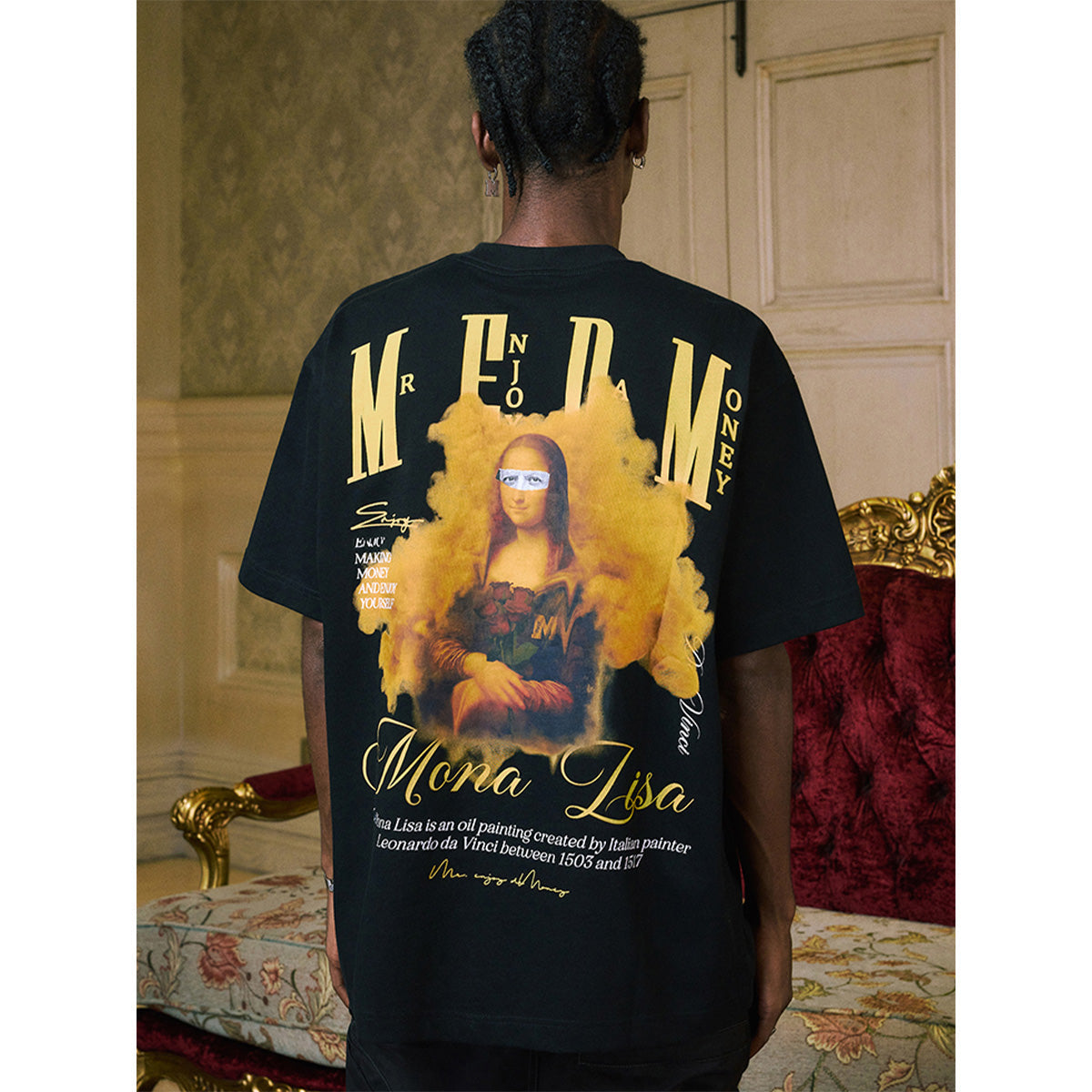 MEDM Famous Painting Printed Tee Black