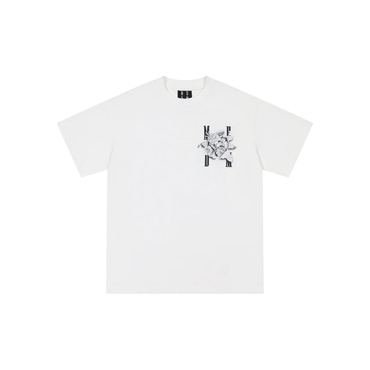 MEDM Tear Plaster Flower Printed Tee White