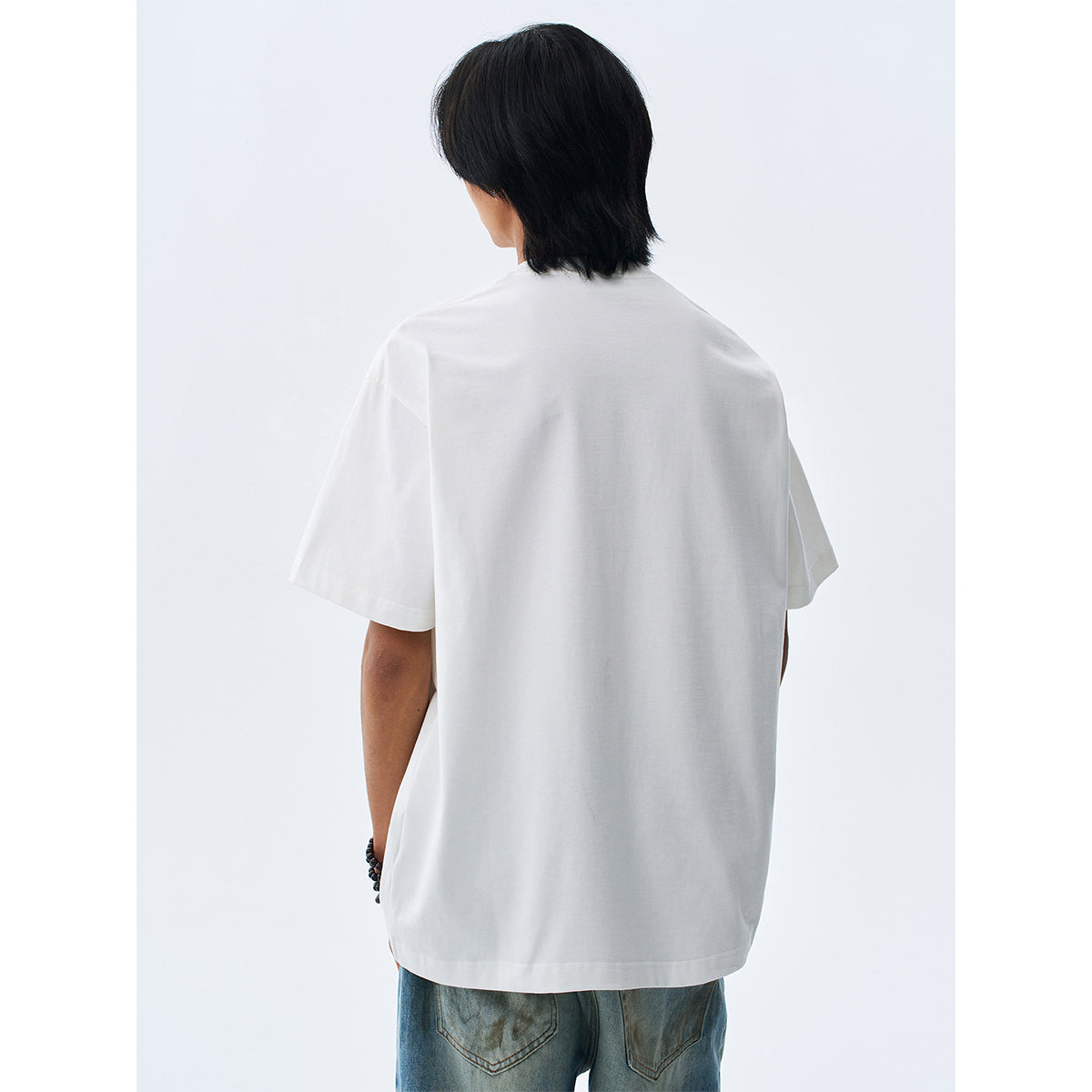 MEDM Crane Embroidery Logo T-Shirt White