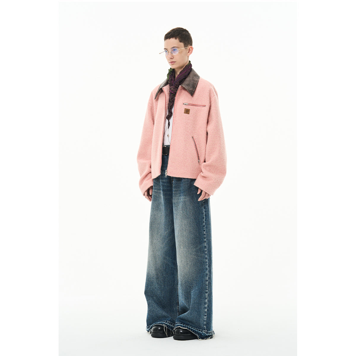 Moditec Blended Woolen Detroit Cargo Jacket Pink - Mores Studio